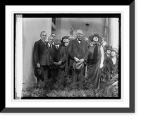 Historic Framed Print, Sen. B[...] with Coolidge & Good Roads group, 2/20/24,  17-7/8" x 21-7/8"