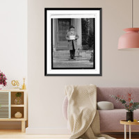 Historic Framed Print, Comd'r Frank Haley Dis. Vets, 2/18/24,  17-7/8" x 21-7/8"