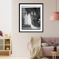 Historic Framed Print, Wadsworth - Symington wedding, 3/1/24,  17-7/8" x 21-7/8"