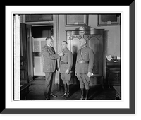 Historic Framed Print, Gen. Jno. L. Hines, Col. Perry L. Miles, Col. Theo. Shultz, 3/12/24,  17-7/8" x 21-7/8"