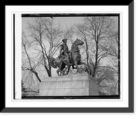 Historic Framed Print, Geo. Wash. statue,  17-7/8" x 21-7/8"