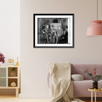 Historic Framed Print, Pershing & Hines, 4/4/24 - 2,  17-7/8" x 21-7/8"