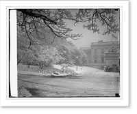 White House snow scene, 4/1/24, Vintage Wall Art