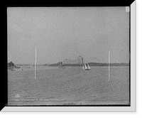 Historic Framed Print, Piscataqua River and naval prison, Portsmouth, N.H. [sic],  17-7/8" x 21-7/8"