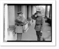 Historic Framed Print, Pershing & Babe Ruth, 5/28/24,  17-7/8" x 21-7/8"