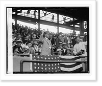 Historic Framed Print, Pres. Coolidge at ballgame, 6/26/[24],  17-7/8" x 21-7/8"