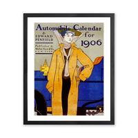 Historic Framed Print, Automobile calendar for 1906,  17-7/8" x 21-7/8"