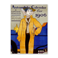 Historic Framed Print, Automobile calendar for 1906,  17-7/8" x 21-7/8"