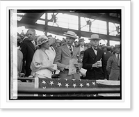 Historic Framed Print, Coolidge at ballgame, [6/26/24] - 3,  17-7/8" x 21-7/8"