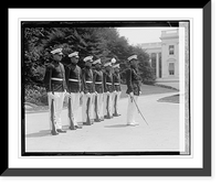 Historic Framed Print, Lieut. Edgar Allen Poe & Marine Detail, 7/9/24,  17-7/8" x 21-7/8"