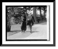 Historic Framed Print, Secty. of State & Mrs. Hughes, 7/7/24,  17-7/8" x 21-7/8"