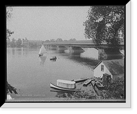 Historic Framed Print, Old toll bridge, Springfield, Mass.,  17-7/8" x 21-7/8"