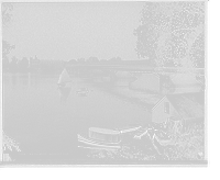 Historic Framed Print, Old toll bridge, Springfield, Mass.,  17-7/8" x 21-7/8"