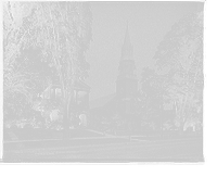 Historic Framed Print, St. Michael's Cathedral and St. Luke's Sanitarium, Springfield, Mass.,  17-7/8" x 21-7/8"