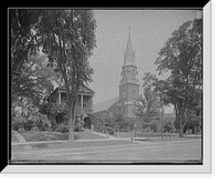 Historic Framed Print, St. Michael's Cathedral and St. Luke's Sanitarium, Springfield, Mass.,  17-7/8" x 21-7/8"