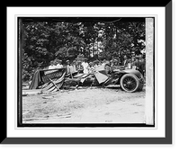 Historic Framed Print, Wreck of Stutz car with bootleggers, 7/29/24,  17-7/8" x 21-7/8"