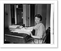 Historic Framed Print, Natl. League of Women Voters, Miss Gladys Harrison, Ex. Sec., [7/21/24],  17-7/8" x 21-7/8"