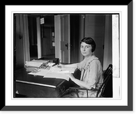 Historic Framed Print, Miss Gladys Harrison, Ex. Sec., Natl. League of Women Voters, 7/21/24,  17-7/8" x 21-7/8"