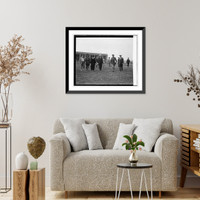 Historic Framed Print, Pres. & Mrs. Coolidge at Hanes Point, 7/31/24,  17-7/8" x 21-7/8"