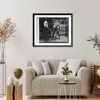Historic Framed Print, Dog catchers - 5,  17-7/8" x 21-7/8"