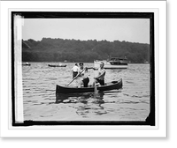 Historic Framed Print, FrankYielfs & Geo. Newhouse of U[...] Canoe Club at Regatta, [8/23/24],  17-7/8" x 21-7/8"