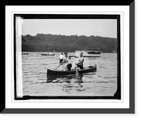 Historic Framed Print, FrankYielfs & Geo. Newhouse of U[...] Canoe Club at Regatta, [8/23/24],  17-7/8" x 21-7/8"