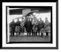 Historic Framed Print, L.H. Smith, Pres. Coolidge, Sec. Weeks, Gen. Patrick, Gen. Mitchell, 9/9/24,  17-7/8" x 21-7/8"