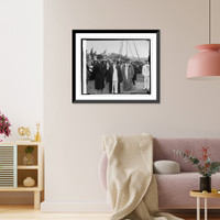 Historic Framed Print, Pres. Coolidge, Ad. Eberle, Ass[...], Roosevelt of Navy, 9/9/[24],  17-7/8" x 21-7/8"