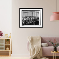 Historic Framed Print, Dedication of Sze room to Miss M. Ella Morgan, 10/2/24,  17-7/8" x 21-7/8"