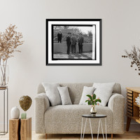 Historic Framed Print, Clark Griffith, Judge Landis, Wm. M. Richardson, [10/2/24],  17-7/8" x 21-7/8"