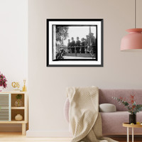 Historic Framed Print, Reviewing stand, Defense Day Parade, [9/12/24] - 2,  17-7/8" x 21-7/8"