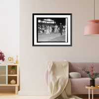 Historic Framed Print, Police-Firemen's ball game, [9/13/24],  17-7/8" x 21-7/8"