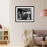 Historic Framed Print, Watson & Sullivan at Police Fireman's ball game, [9/13/24],  17-7/8" x 21-7/8"