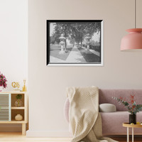 Historic Framed Print, Japanese lantern posts, Canal [i.e. Government] Park, S.S. Marie, Mich.,  17-7/8" x 21-7/8"