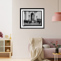 Historic Framed Print, Waiting at Union Station for Prince of Wales, [8/30/24],  17-7/8" x 21-7/8"