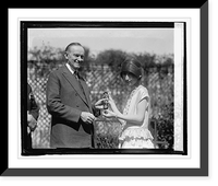 Mrs. Thaig O'Conroy with Coolidge, 9/25/24, Antique Poster