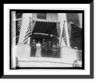 Historic Framed Print, Adm. Eberle, Mrs. Coolidge, Pres. Coolidge, Roosevelt, Gen. Lejeune, Gen. Williams, 9/18,  17-7/8" x 21-7/8"