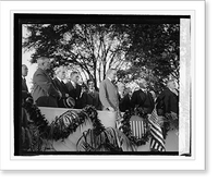 Historic Framed Print, Coolidge addressing Wash. team, 10/1/24 - 2,  17-7/8" x 21-7/8"