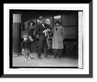 Walter Johnson with his wife, mother and 2 children at station, 9/30/24, Vintage Wall Art
