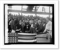 Historic Framed Print, Pres. & Mrs. Coolidge with Judge Landis, 10/9/24,  17-7/8" x 21-7/8"