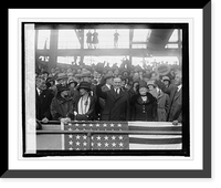 Historic Framed Print, Bucky Harris cheers for Wash. team, 10/9/24,  17-7/8" x 21-7/8"