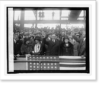 Historic Framed Print, Bucky Harris cheers for Wash. team, 10/9/24,  17-7/8" x 21-7/8"