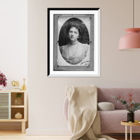 Historic Framed Print, Mrs. Edwin Post, cameo portrait, by Histed.Histed,  17-7/8" x 21-7/8"
