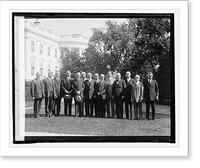 Historic Framed Print, Coolidge & Sec. Work with Com. on Patent Office conditions, 10/6/24,  17-7/8" x 21-7/8"