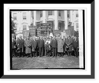 Historic Framed Print, Pres. & Mrs. Coolidge with New York Business Men's Associations, 10/28/24,  17-7/8" x 21-7/8"