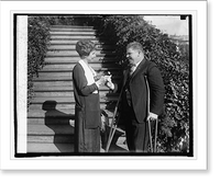 Historic Framed Print, Leo B. Clark presents Forget-Me-Not to Mrs. Coolidge, 10/23/24,  17-7/8" x 21-7/8"