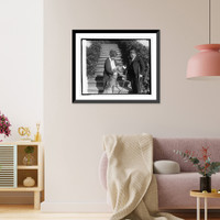 Historic Framed Print, Leo B. Clark presents Forget-Me-Not to Mrs. Coolidge, 10/23/24 - 2,  17-7/8" x 21-7/8"