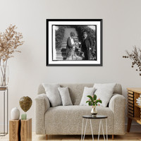 Historic Framed Print, Leo B. Clark presents Forget-Me-Not to Mrs. Coolidge, 10/23/24 - 2,  17-7/8" x 21-7/8"