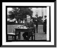 Historic Framed Print, Pres. Coolidge votes by mail, [10/30/24] - 4,  17-7/8" x 21-7/8"