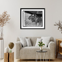 Historic Framed Print, Capt. A.J. Eagle demonstration at Bowling Field, [10/30/24],  17-7/8" x 21-7/8"